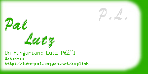 pal lutz business card